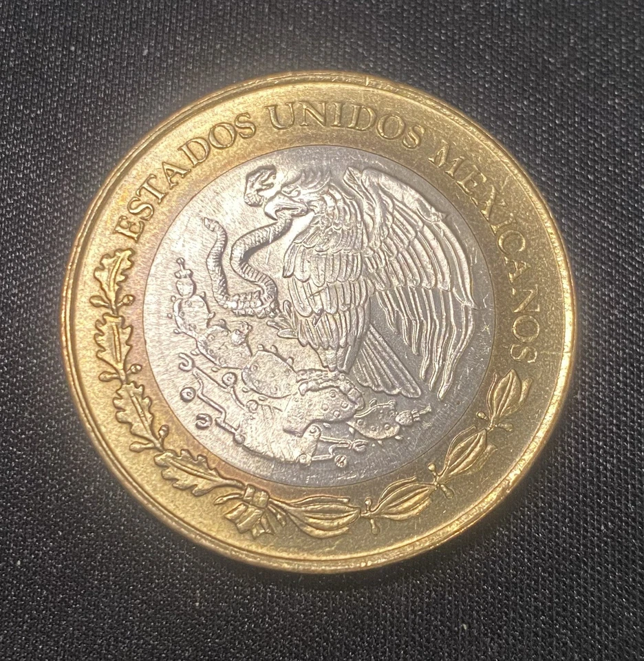Moneda bimetálica de 50 pesos nuevos 1995 México centro de plata de 1/2 oz - KM571 - Q1657 Foto 2 de 2