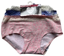 Mush By Handcraft Girls  Briefs Pack Of 4 Girl  s Sz 12 Pink Blue Cotton New