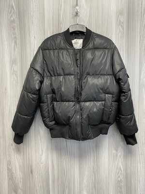 Cheap Monday riskante schwarze umweltfreundliche gefütterte Bomberjacke mit Reißverschluss Größe XS PN