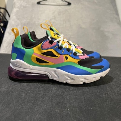 Nike Air Max 270 React Shoes Youth Size 6Y Multicolor Rainbow Running CU4668-001