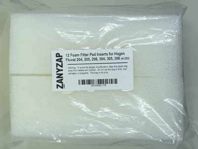 12 FOAM FILTER PADS   FLUVAL 204 205 206 207 304 305 306 307 FILTERS   A-222