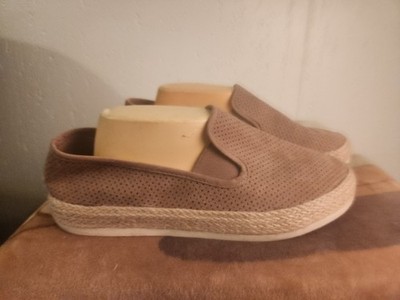 Esprit Womens Sz 9.5 Tan Slip On Casual Espadrilles Flats Shoes  #36