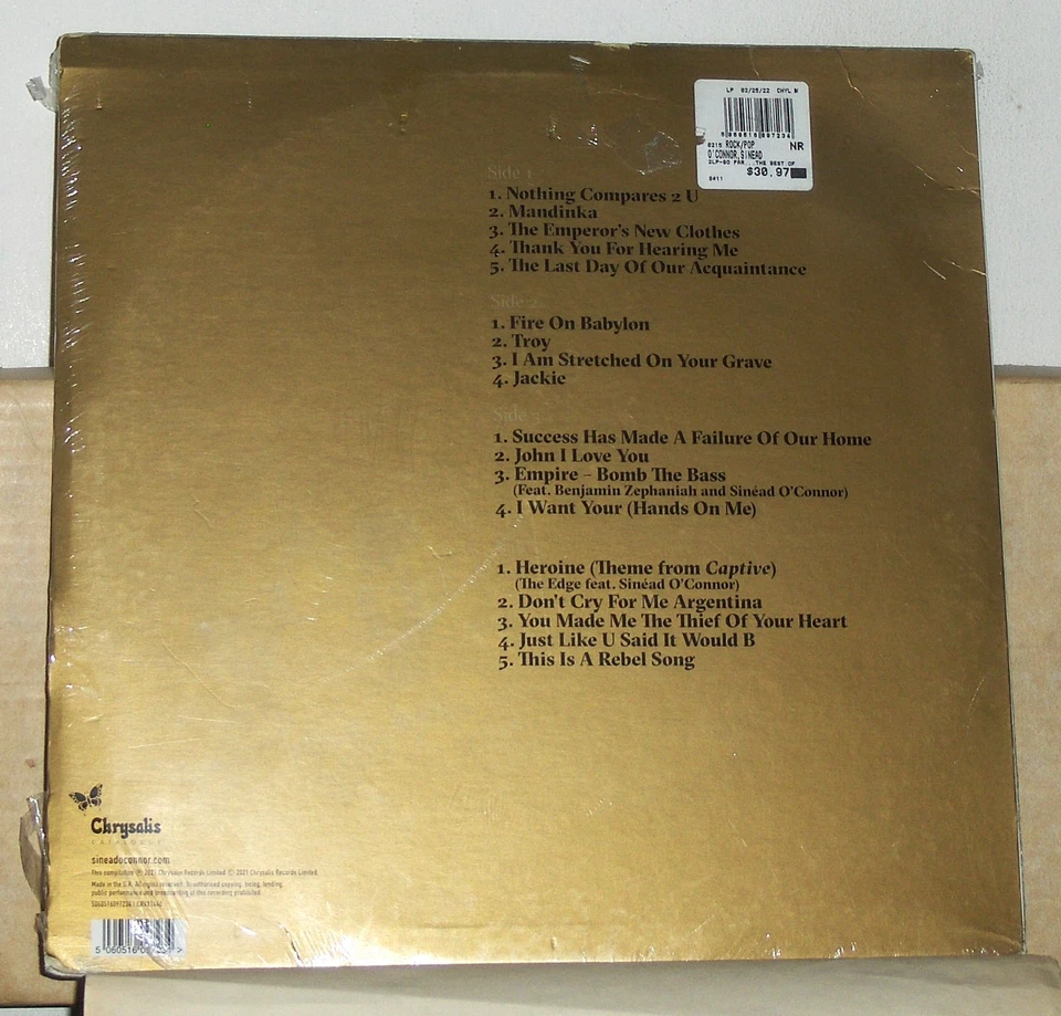 Sinead O'Connor –So Far The Best Of - Vinyl LP Record Album- Near Mint Sealed - Image 2 of 2