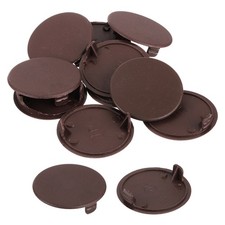 10Pcs 40mm 1-9/16" Dia Plastic Concealed Hinge Hole Cover Hole Plugs, Brown