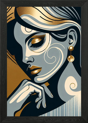 Soft Touch of Gold gerahmtes Wandbild Poster Leinwanddruck Bild