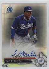 2017 Bowman Chrome Prospect Refractor 98/499 Starling Heredia #CPA-SH Auto 4z8