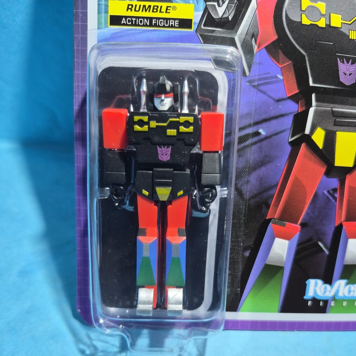 RUMBLE (RED & BLACK) Transformers Super7 ReAction Retro Figure