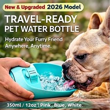 Portable Dog Water Bottle 12oz/19oz Leak Proof Travel Pet Dispenser BPA Free