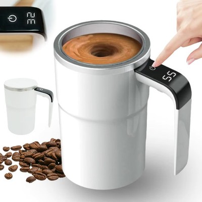 Rechargeable Self Stirring Mug Auto Magnetic Coffee Cup Digital Display