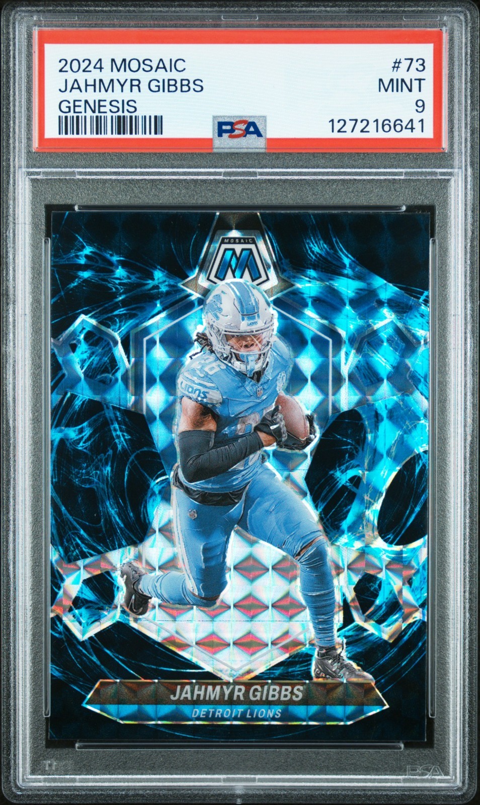 Jahmyr Gibbs 2024 Mosaic #73 Genesis /(SSP) Price Guide - Sports
