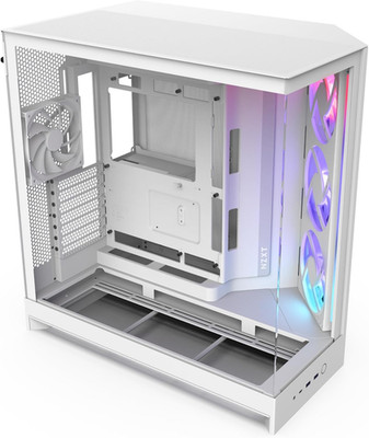 H9 Flow RGB (2025)   Large Dual-Chamber ATX Mid-Tower Airflow PC Case   Includes