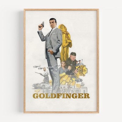 Goldfinger (1964) Movie Poster Wall Art Print