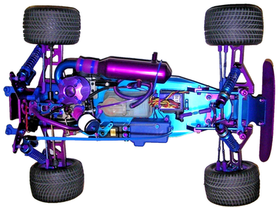 Team Associated RC10GT Totally Custom Purple and Blue Aluminum