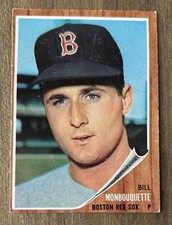 1962 Topps Bill Monbouquette  Boston Red Sox Card #580 high number EX+