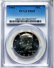 1964 PCGS PR69 Proof Kennedy Half 50C PQ High Grade Gem Beauty