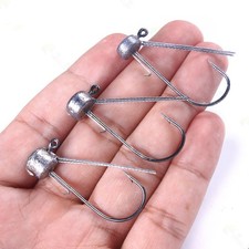 30Pcs Lunkerhunt Weedless Mushroom Head Jig Ned Rig Finesse Head 1/8 3/15 3/13oz