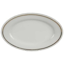 Servierplatte Fleischplatte Steakplatte Goldrand Schönwald Form 301 Weiß