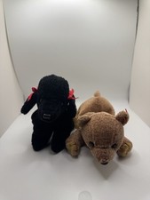 TY Beanie Baby - GIGI the Poodle Dog 6 inch  Pecan LOT Of 2