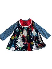 Ricrac And Ruffles Christmas Shirt Elf Girls Size 3/6 Months E Monogram