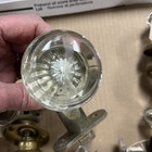 Lot of 6 Vintage Starburst Glass & Brass Doorknobs 2 Door Sets 2 Turn Key Lock — photo 10