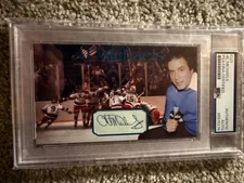 AL MICHAELS CUT INDEX CARD PHOTO SIGNED AUTO 1/1 THE ONLY 1 Broadcaster PSA DNA
