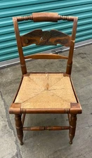 ETHAN ALLEN Vintage Signed Stenciled Hitchcock Eagle Back Side Chair