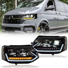 Für VW T5 Bus 2010-2015 Voll LED Scheinwerfer Fern-/Abblendlicht mit Blinker