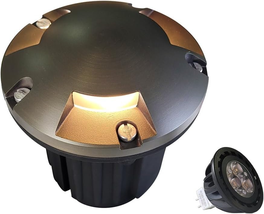 12V LED Low Voltage Landscape Solid Brass In-Ground Well Lig
