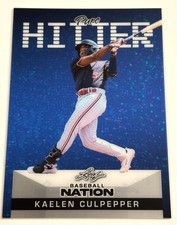 Kaelen Culpepper 2025 Leaf Baseball Nation Pure Hitter Blue Sparkle RC Card /7