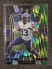 2025 Select - Premier Aaron Jones #165 Black & Green Shock Prizm