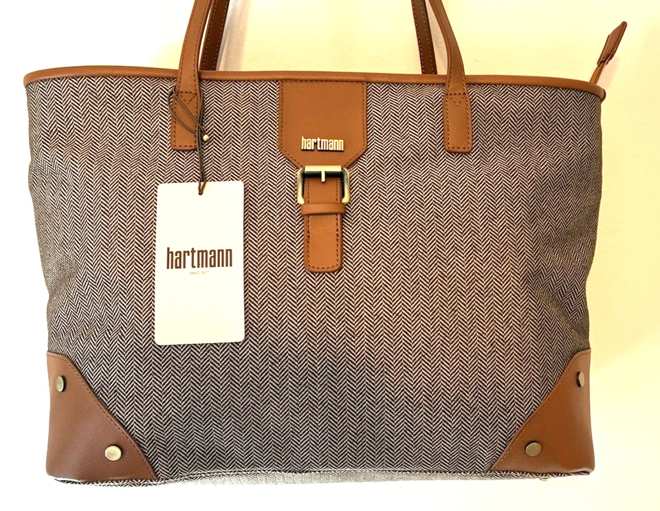 Bolso de Mano Hartmann Herringbone Luxe Terracota Bolso de Viaje de Hombro NUEVO Foto 2 de 4