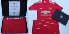 2017-18 Manchester United Home Shirt Squad Signed inc. Pogba Official COA & Box
