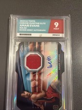 2023-24 TOPPS CHROME OVERTIME ELITE- AMARI EVANS-JERSEY/AUTO- ROOKIE- ACE MINT 9