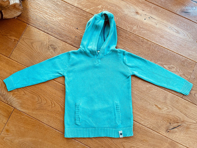 VERTBAUDET: Pulli Strick Kapuzenpullover türkis   Gr. 104