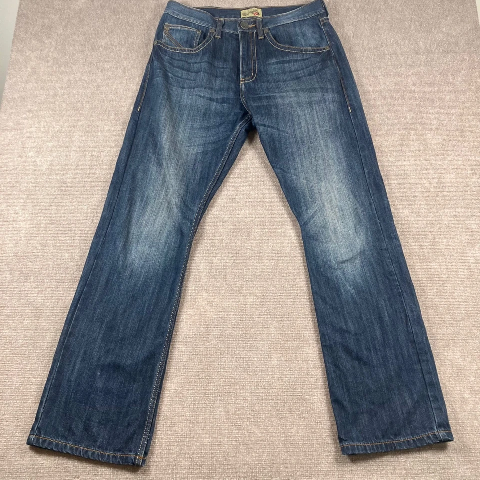 Jeans Wrangler 20X Para Hombre 34x32 Estilo 42 Bootcut Azul Denim Punto Grueso Western Foto 2 de 4