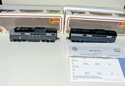 Bachmann Trains HO #11706 & 11806 : B & O Diesel Locomotive & Emd FT-B Unit