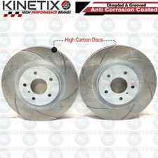 FOR BMW X5 30d G05 M SPORT FRONT DIMPLED & GROOVED BRAKE DISCS PAIR 348mm