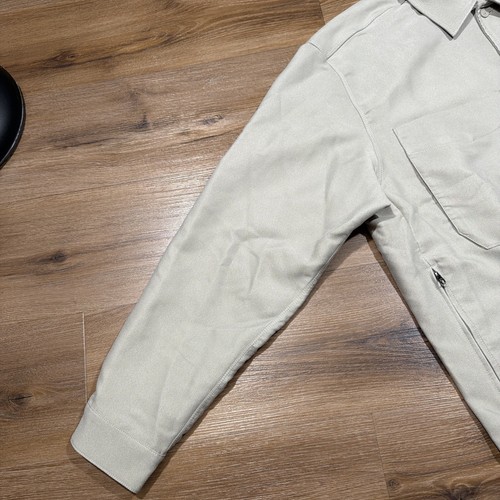 LULULEMON Men’s LARGE Beige Sueded Camp Collar Overshirt Button Jacket M3EWBS - Picture 5 of 15