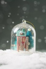 Anthropologie Ornament Letter M Arctic Home For The Holidays Monogram NWT