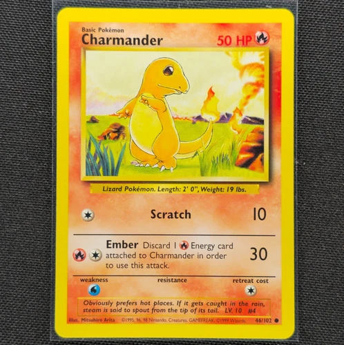 Charmander - 46/102 - Common - Base Set - Pokemon Card - VLP