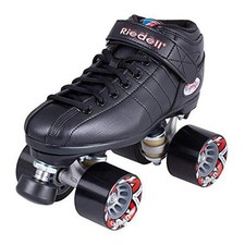 R3 Roller Skates - Quad Roller Skate for Indoor/Outdoor Size 5 Black