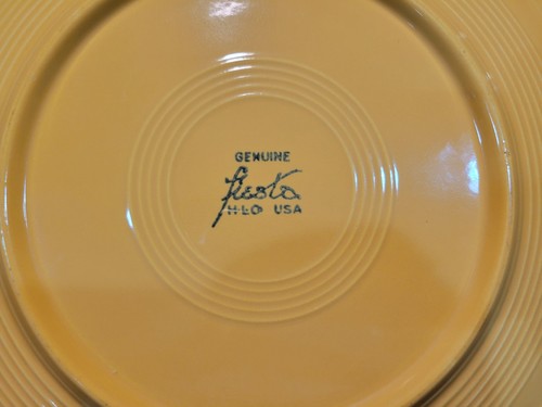 PIATTO DA PORTATA TRITATUTTO ORIGINALE GIALLO FIESTA 1936-1969 12 POLLICI - Foto 4 di 4