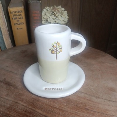 Starbucks Autumn Leaves Tree of Life Espresso Cup and Saucer Set 2009