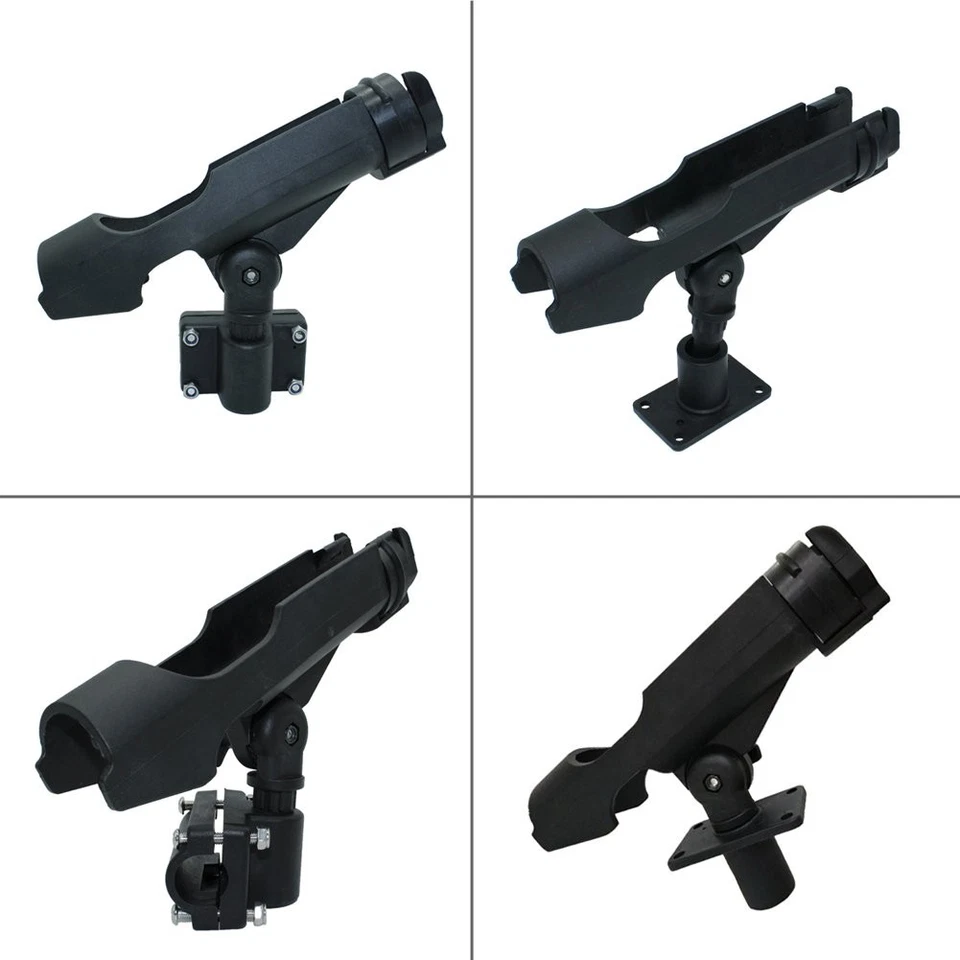 Soporte de caña Power Lock con 2 soportes laterales ajustables para caña de pescar para barco (2... Foto 2 de 4