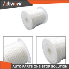 Labwork 5/16 Inch Nylon Rope 100 Foot Sturdy Spool Nylon Solid Braid Rope White
