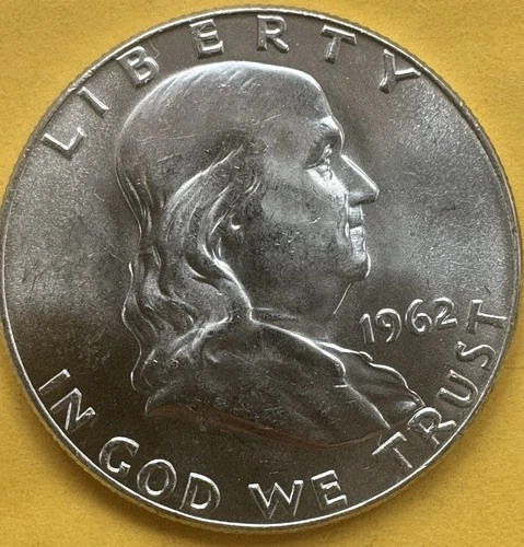 1962-D Benjamin Franklin Silver Half Dollar 50(c) Uncirculated