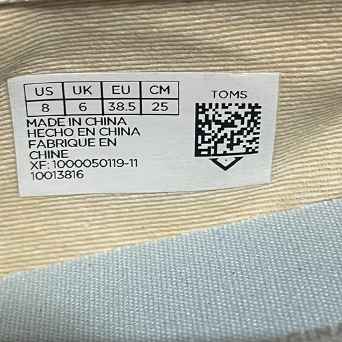 TOMS Alpargata Ivory Bow Satin SlipOn Loafer Shoes Wedding Party Womens Sz 8-NEW - Picture 9 of 21