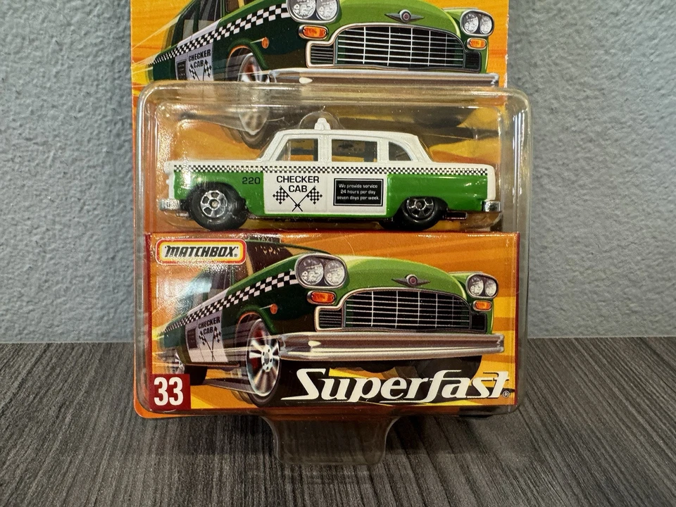 Matchbox SuperFast #33 Checker Cab Green 1:64 Diecast - Image 2 of 4