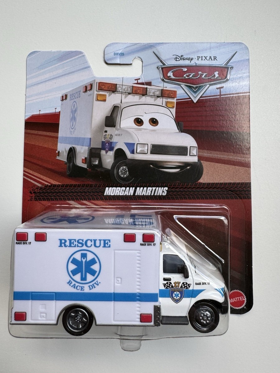 Disney Pixar Cars Morgan Martins Ambulance Car White 1 55 Metal