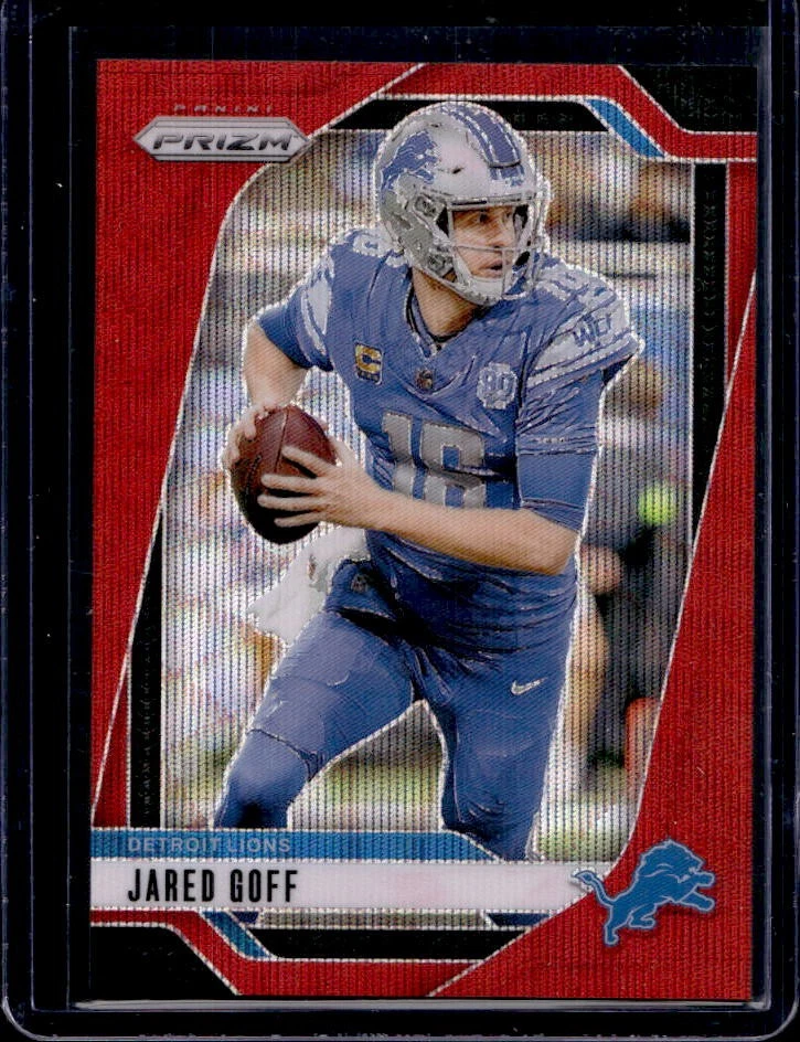 2024 Panini Prizm Jared Goff Red Wave #60/149 Lions